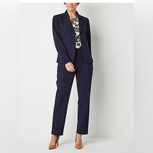 Evan Picone Petite Navy Blazer Suit Jacket Women’s 4P Career Workwear Set